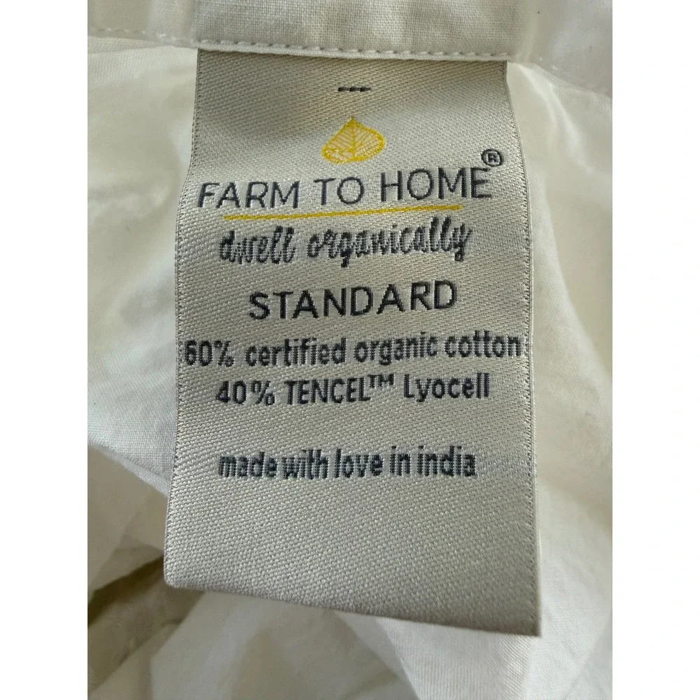 Farm to Home Dwell Organically White Waffle Pillow Sham Standard Organic Cotton